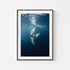Ethereal coastal moment in black frame - serene seascape photography wall art for coastal
