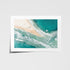 Fingal Bay split landscape in white frame - coastal Port Stephens beach wall art