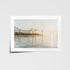 Bronte coastal sunrise in white frame - First Light seascape wall art for modern homes