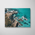 Forster cliffside coastal landscape in white frame - Australian seascape wall art