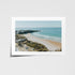 Freshwater coastal swimming scene in white frame - beach photography wall art