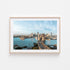 Sydney Harbour morning light seascape in oak frame - coastal photography wall art