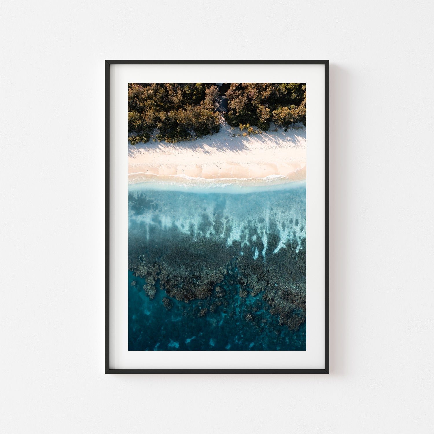 Merewether Ocean Baths aerial view - coastal photography wall art for modern Australian