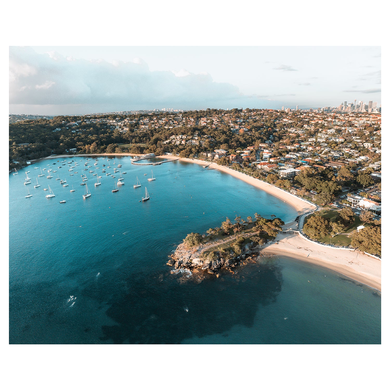 Balmoral swimmers at sunrise unframed photograph - coastal pool wall art