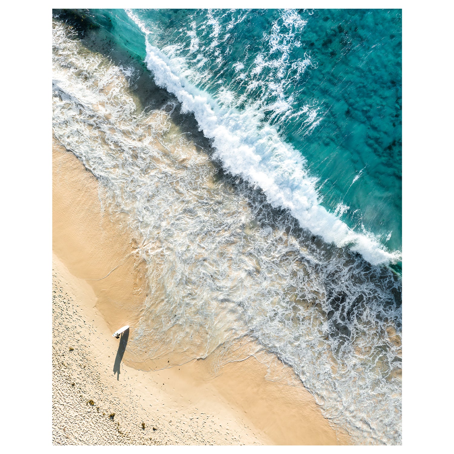 Incoming ocean wave approaching shore, unframed coastal seascape photography wall art