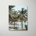Island tropical landscape in white frame - coastal lifestyle wall art for beach homes