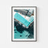 Bondi Beach aerial clarity photograph in black frame - coastal photography wall art