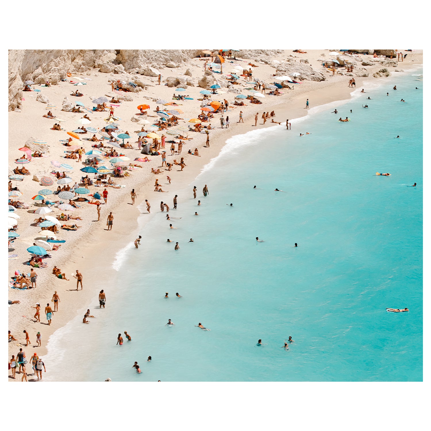 Lefkada sunset seascape unframed - Mediterranean coastal photography wall art