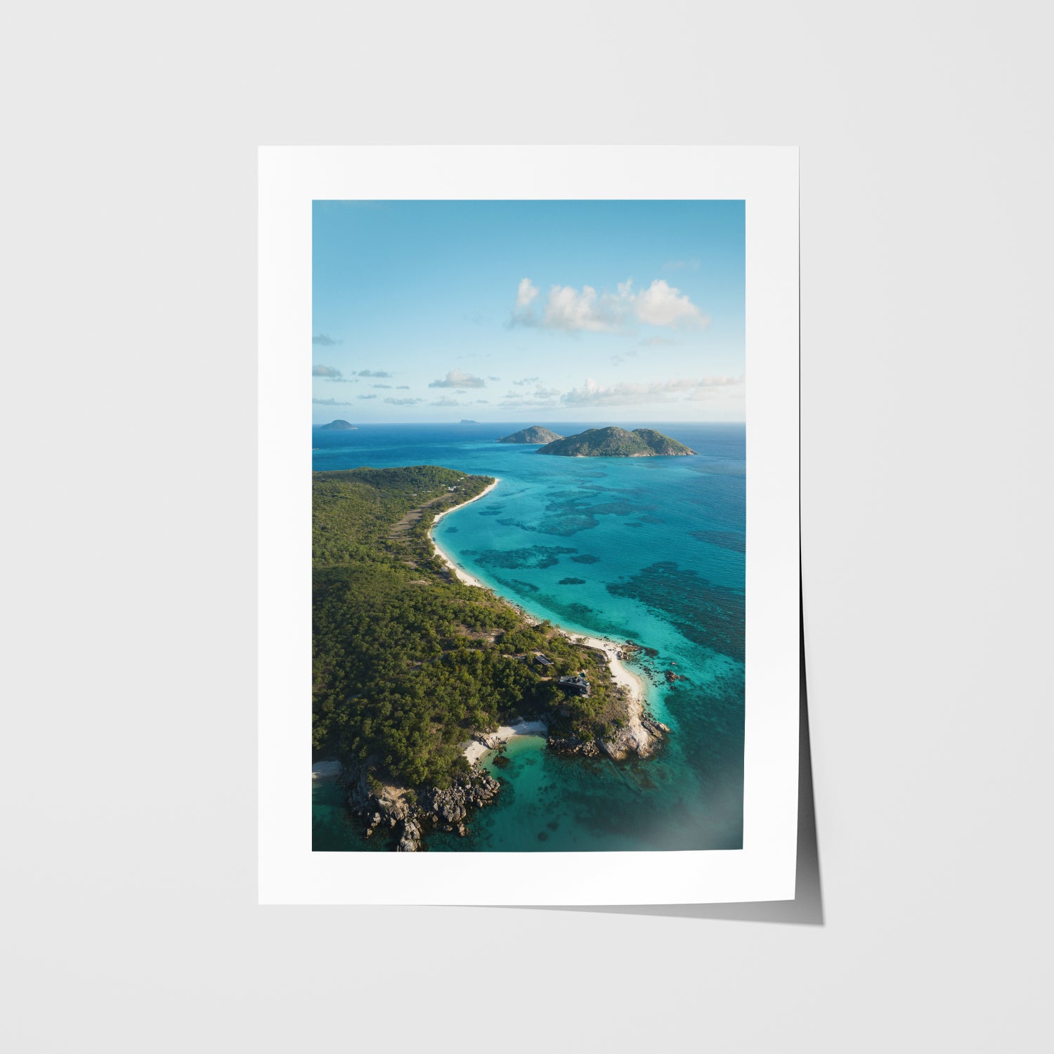 Lizard Island tropical aerial view - coastal landscape photography wall art