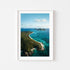 Lizard Island tropical paradise aerial view in white frame - Queensland coastal