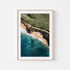 Long Reef coastal cliffs landscape in oak frame - Australian coastal photography wall art