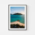 Lumis reef underwater seascape in black frame - ocean marine life coastal wall art