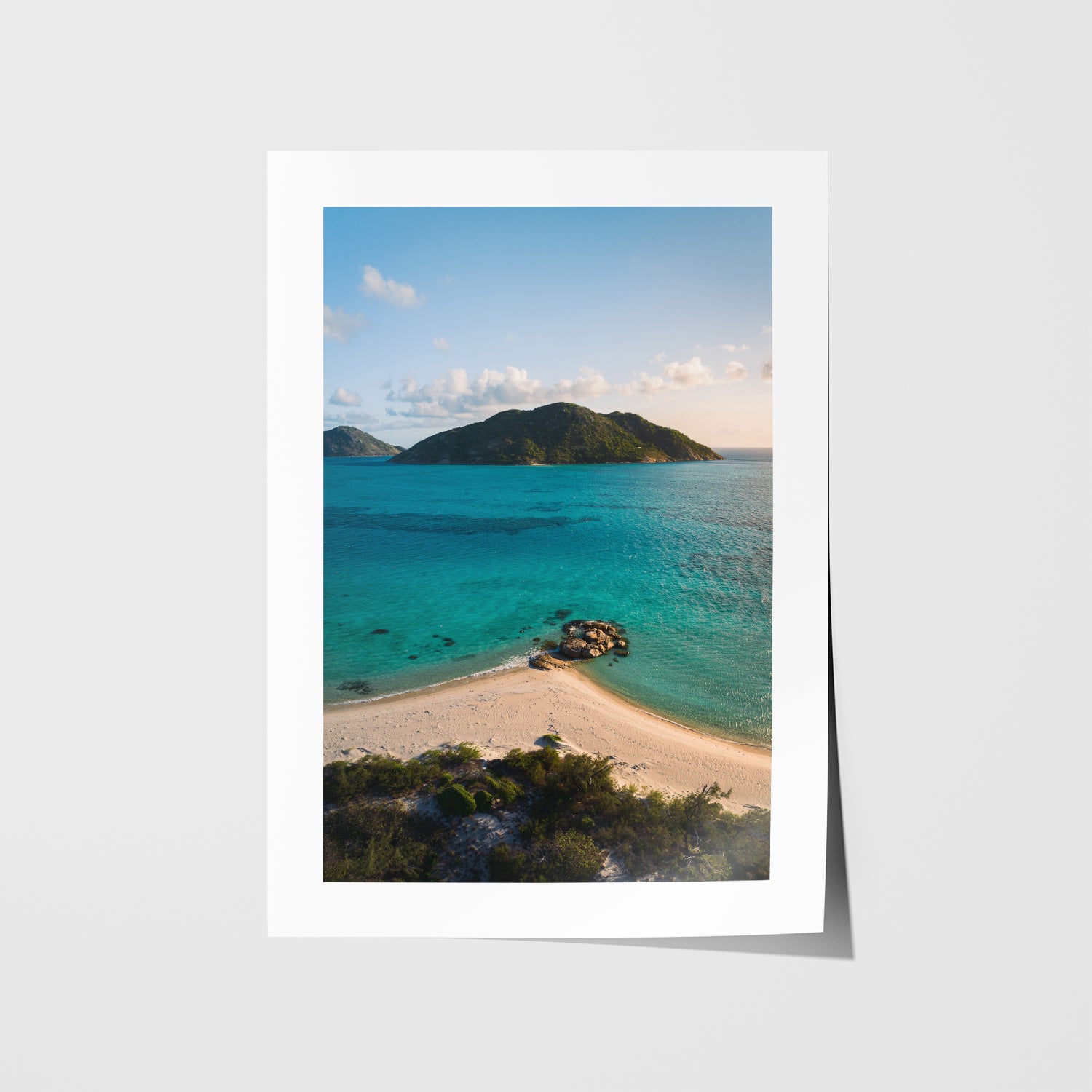 Luminous coral reef underwater view - coastal marine photography wall art