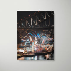 Luna Park At Night Art Print