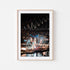 Luna Park glowing neon lights at night in oak frame - Sydney landmark photography wall art