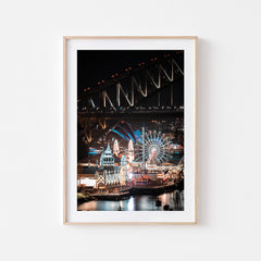 Luna Park At Night Art Print