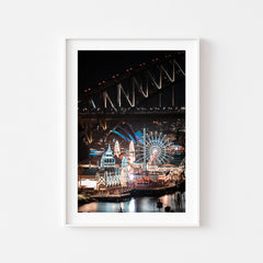 Luna Park At Night Art Print