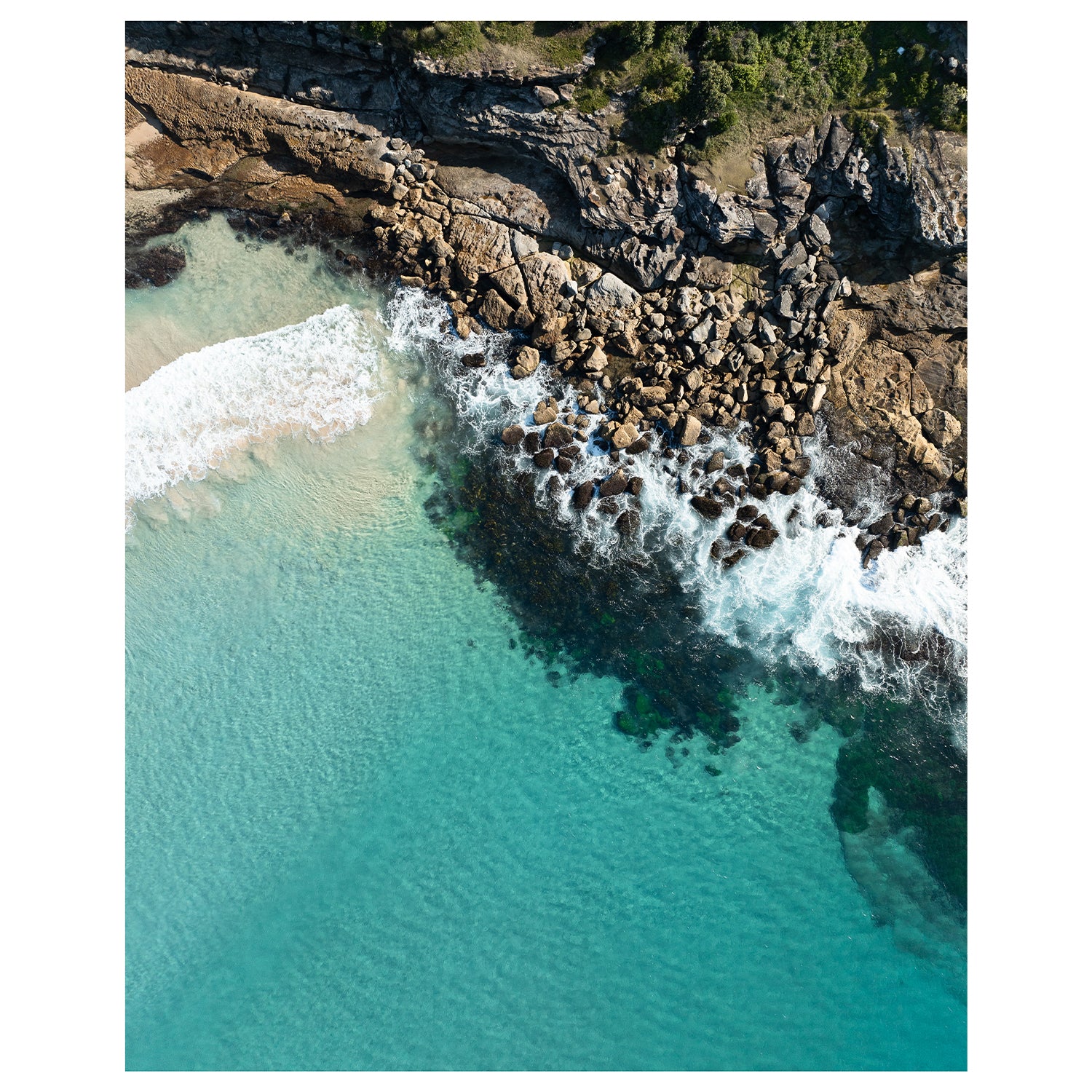 Maroubra coastal seascape in vibrant colors - modern beach photography wall art
