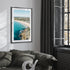 Maroubra coastal landscape in black frame - Australian beach photography wall art