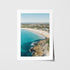 Maroubra coastal landscape in white frame - Sydney beach photography wall art