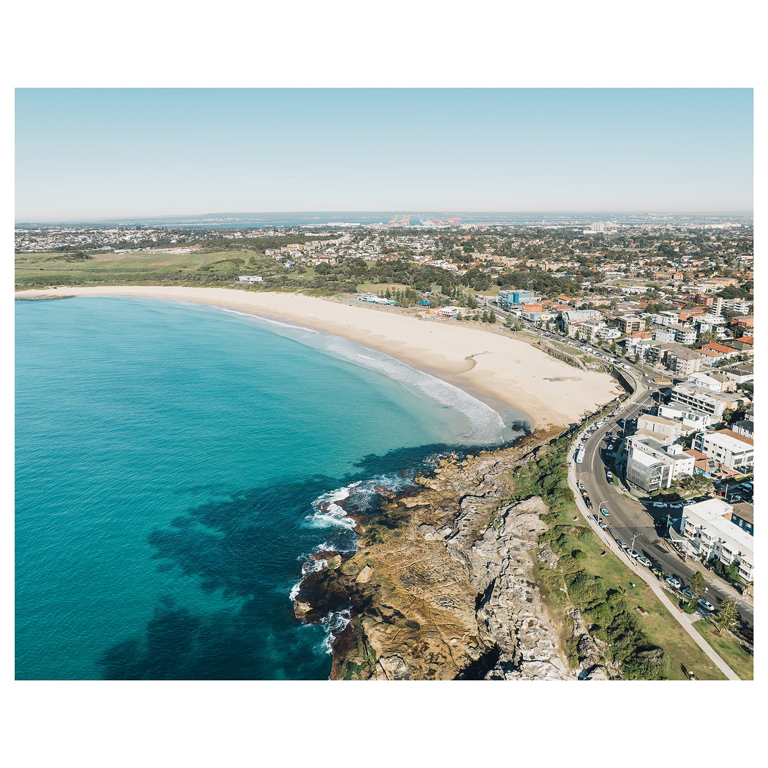 Maroubra beach seascape landscape - modern coastal photography unframed wall art