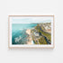 Merewether coastal landscape in oak frame - Australian beach photography wall art