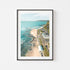 Merewether coastal landscape in black frame - Australian beach photography wall art