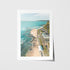 Merewether ocean views in white frame - coastal landscape wall art for modern homes