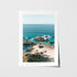 Mermaid Pass coastal rock pool in white frame - seascape wall art for coastal homes