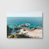 Mermaid Pass coastal rocks landscape in white frame - seascape wall art for modern homes