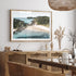 Mid-coast seascape landscape in oak frame - coastal photography wall art