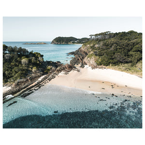 Mid-coast seascape view unframed print - coastal landscape wall art for beach homes