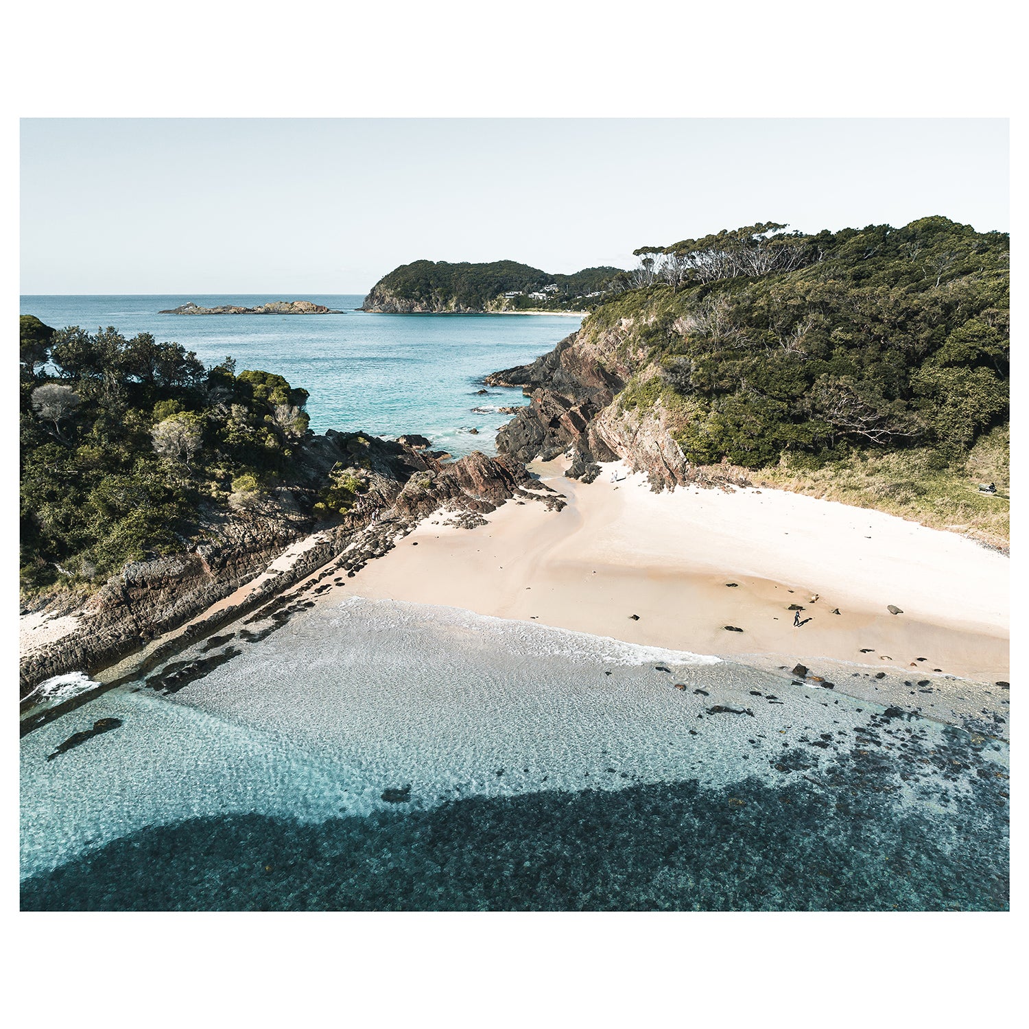 Mid-coast seascape view unframed print - coastal landscape wall art for beach homes