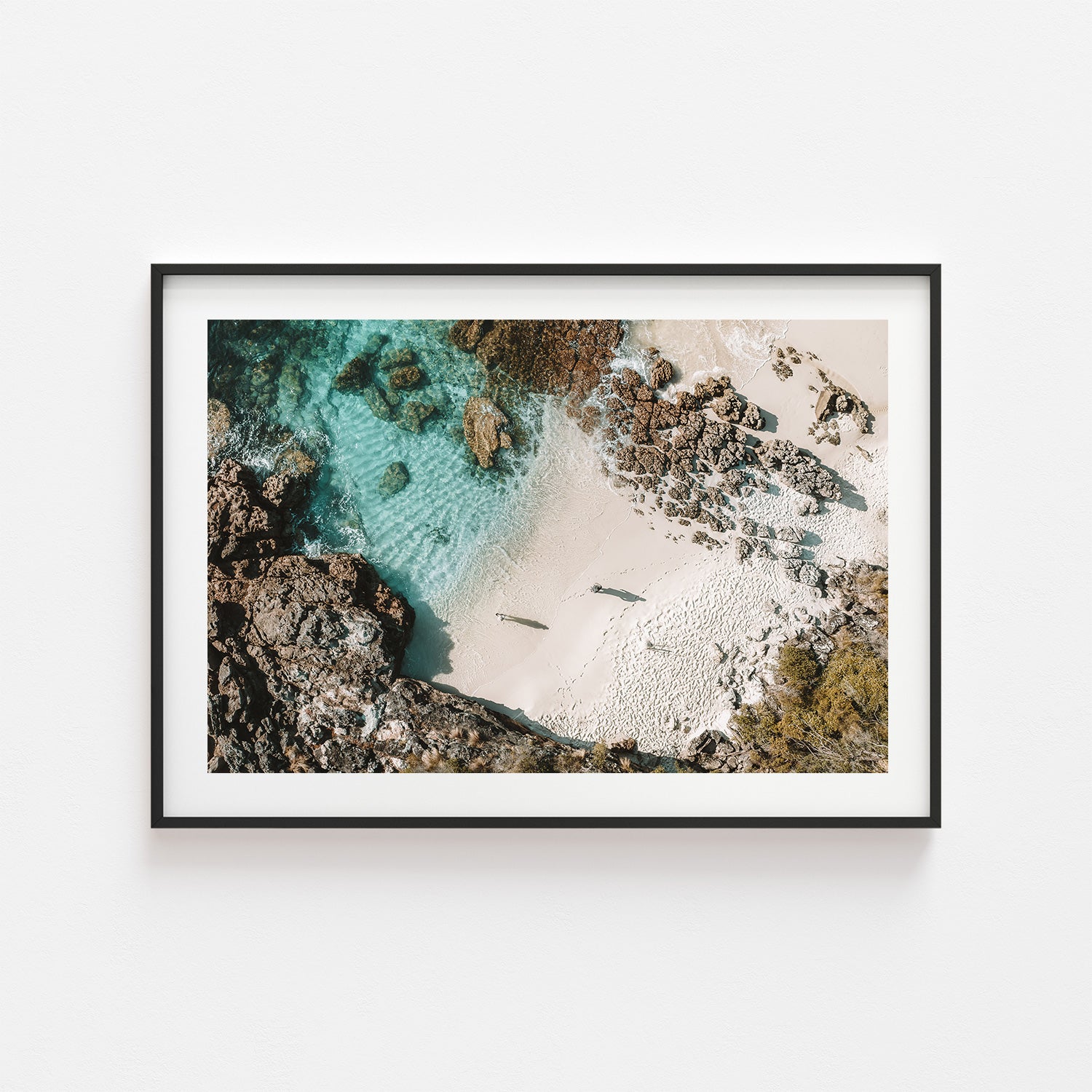 Jervis Bay paradise morning seascape in black frame - coastal sunrise wall art