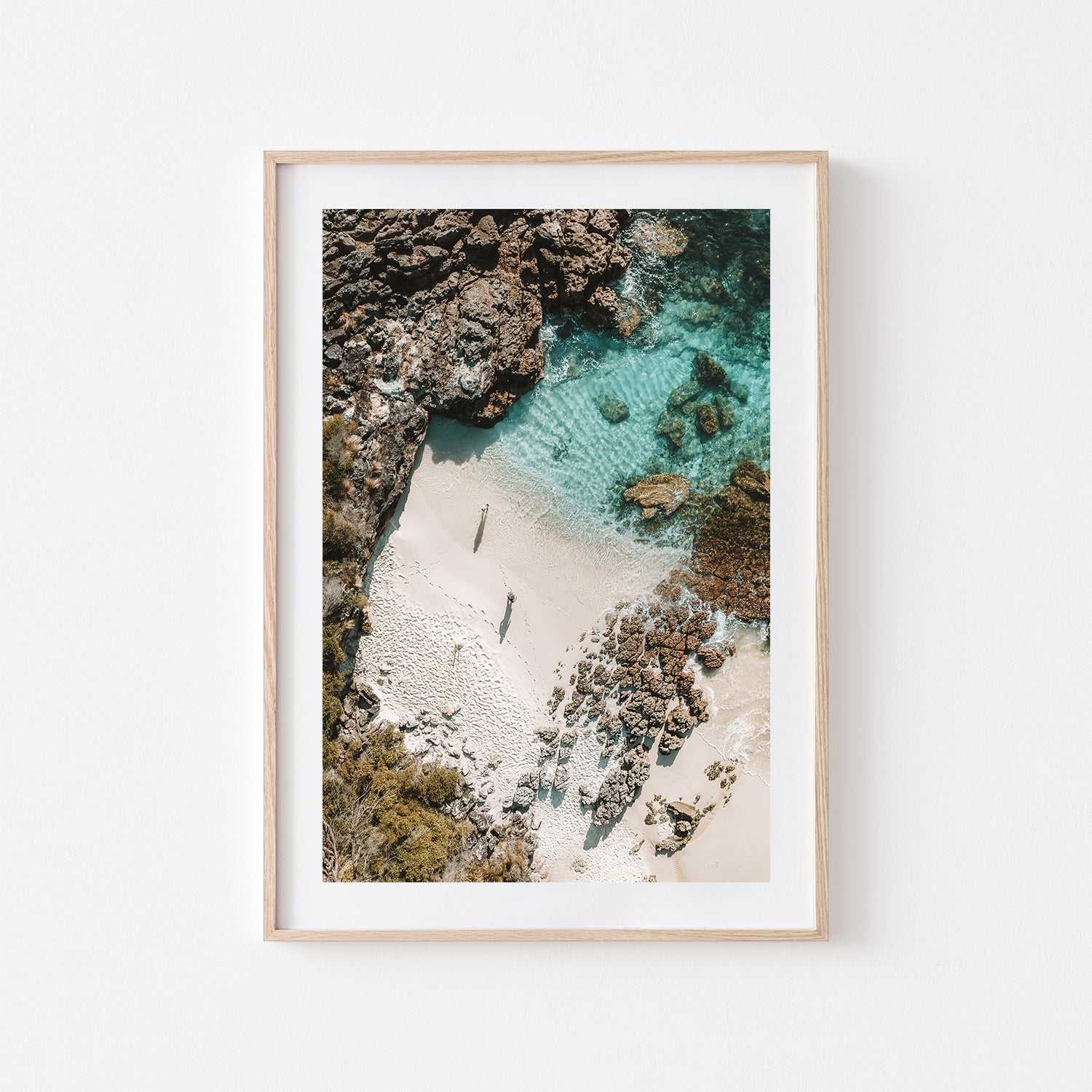 Jervis Bay paradise morning seascape in white frame - coastal photography wall art