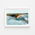 Narrabeen coastal waves in white frame - seascape photography wall art for modern homes
