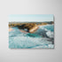 Narrabeen ocean waves aerial photograph in white frame - coastal beach wall art