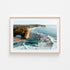 Narrabeen to Turimetta coastal landscape in oak frame - Australian beach wall art