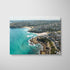 Tamarama swimmers aerial view in white frame - coastal photography wall art