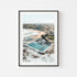 Newcastle coastal hues seascape in black frame - modern Australian beach wall art
