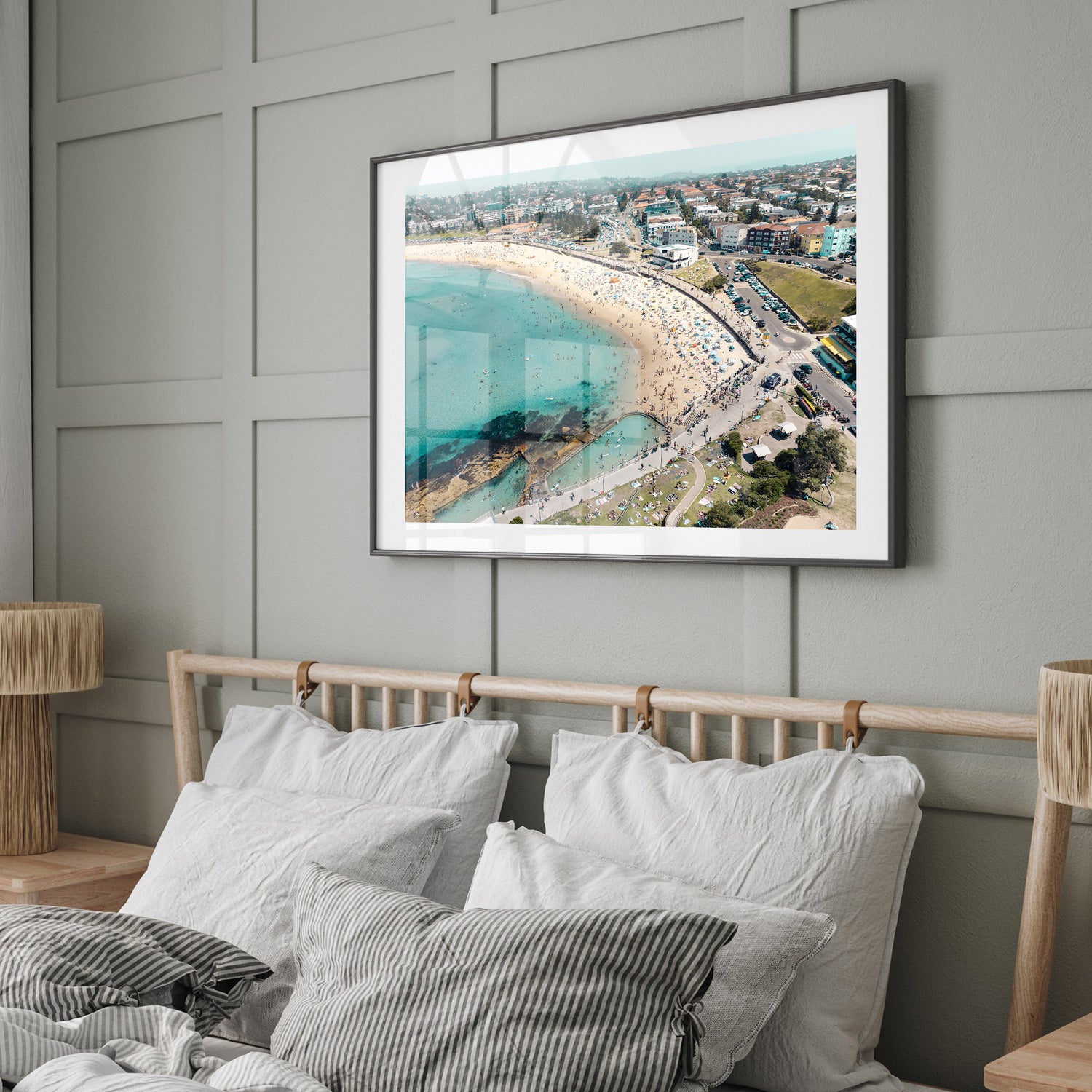 North Bondi Crowd Art Print