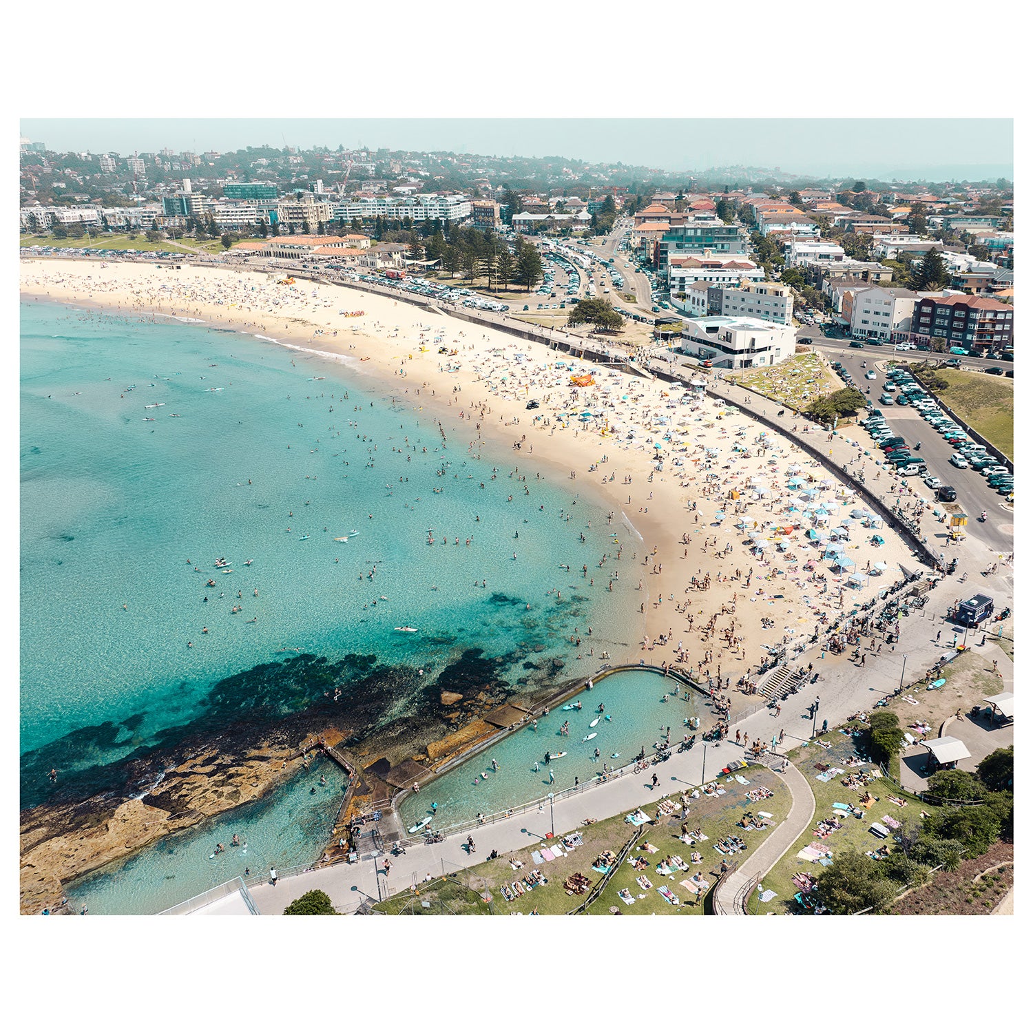 North Bondi Crowd Art Print