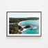 Number One Beach coastal landscape in black frame - modern beach photography wall art