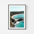 Number One Beach coastal landscape in black frame - seaside photography wall art