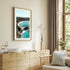 Number One Beach coastal landscape in oak frame - Australian beach wall art