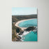 Number One Beach coastal landscape in white frame - seaside photography wall art