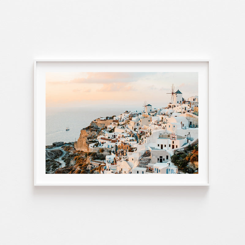 Oia At Sunset II Art Print