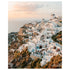Santorini Oia village sunset seascape - Mediterranean coastal photography wall art