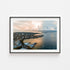 East Manly Cove aerial seascape in black frame - coastal photography wall art