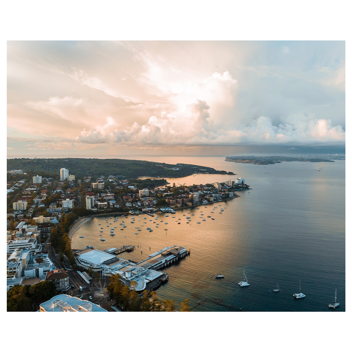 East Manly Cove aerial seascape - unframed coastal photography wall art